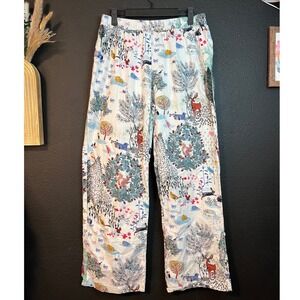 C By Eloise Pajama Pants Womens Medium Woodland Animals Cottagecore Sleepwear